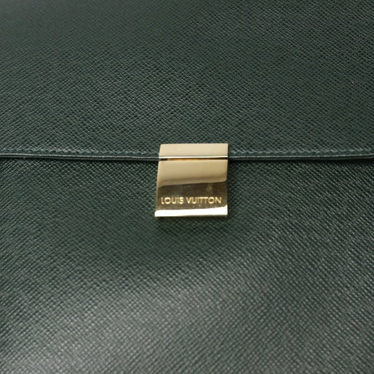 LOUIS VUITTON Briefcase M30792 Taiga green Doctor's bag Taiga serviette tobol mens Used Authentic