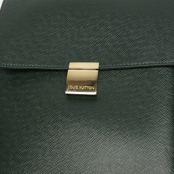LOUIS VUITTON Briefcase M30792 Taiga green Doctor's bag Taiga serviette tobol mens Used Authentic