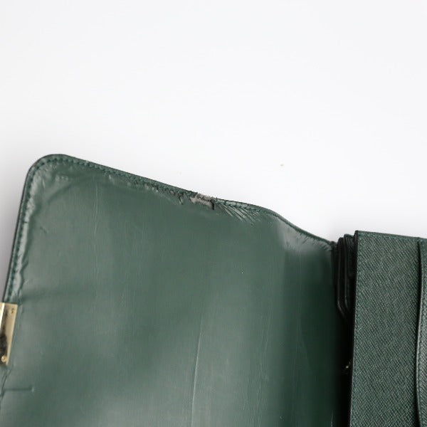 LOUIS VUITTON Briefcase M30792 Taiga green Doctor's bag Taiga serviette tobol mens Used Authentic