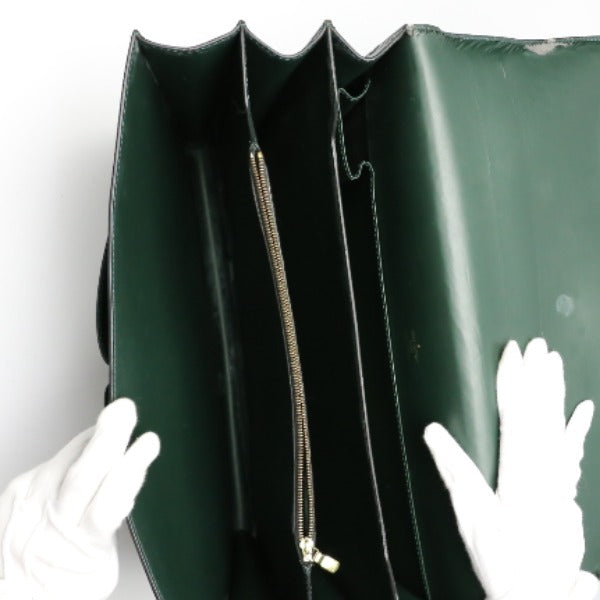 LOUIS VUITTON Briefcase M30792 Taiga green Doctor's bag Taiga serviette tobol mens Used Authentic