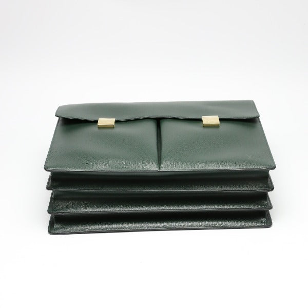 LOUIS VUITTON Briefcase M30792 Taiga green Doctor's bag Taiga serviette tobol mens Used Authentic