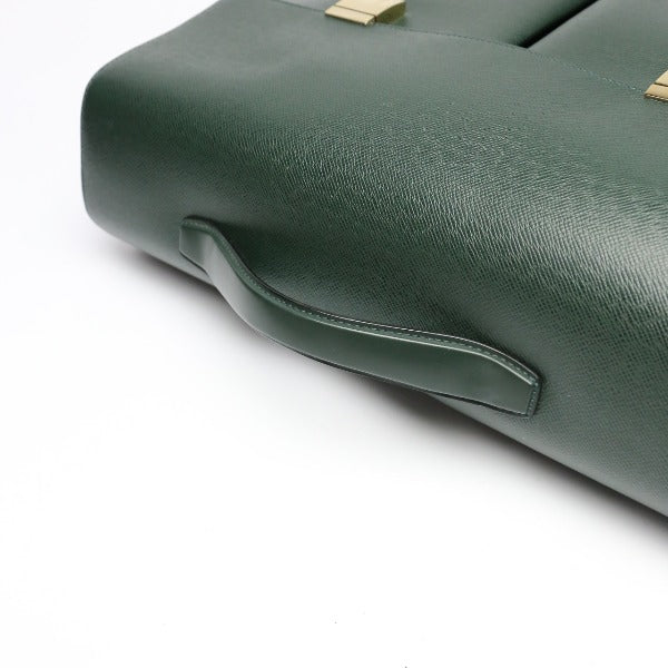 LOUIS VUITTON Briefcase M30792 Taiga green Doctor's bag Taiga serviette tobol mens Used Authentic