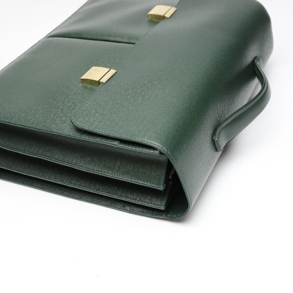 LOUIS VUITTON Briefcase M30792 Taiga green Doctor's bag Taiga serviette tobol mens Used Authentic