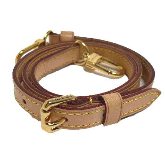 LOUIS VUITTON Shoulder strap J52312 Nume leather Brown strap Nume leather Adjustable Women Used Authentic