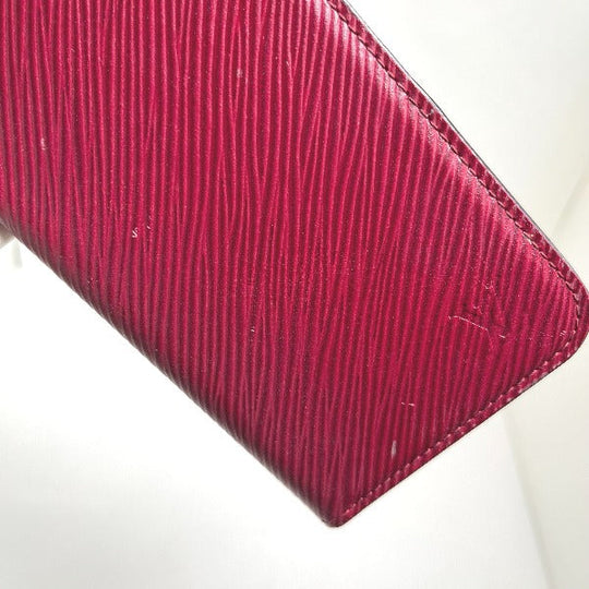 LOUIS VUITTON iPhone case M64468 Epi Leather wine-red Notebook type Epi iPhone X / XS Folio Women Used Authentic