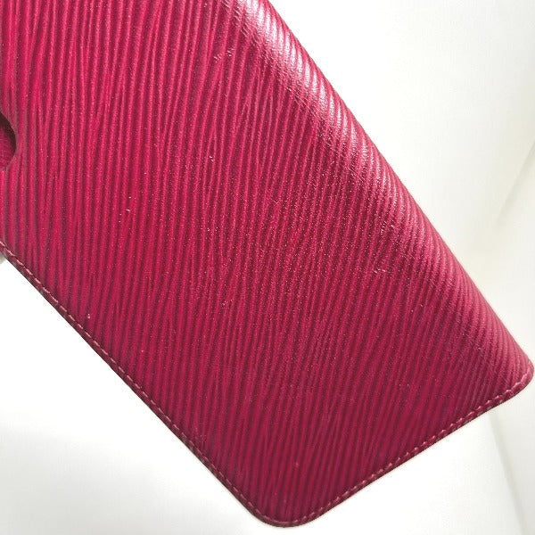 LOUIS VUITTON iPhone case M64468 Epi Leather wine-red Notebook type Epi iPhone X / XS Folio Women Used Authentic