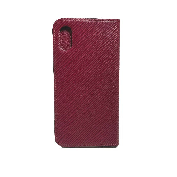 LOUIS VUITTON iPhone case M64468 Epi Leather wine-red Notebook type Epi iPhone X / XS Folio Women Used Authentic