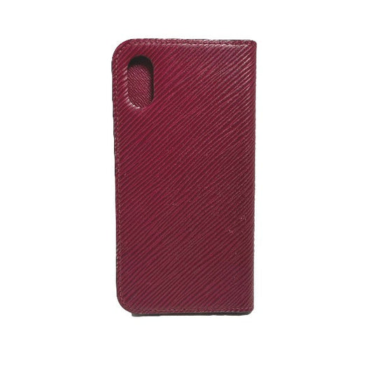 LOUIS VUITTON iPhone case M64468 Epi Leather wine-red Notebook type Epi iPhone X / XS Folio Women Used Authentic