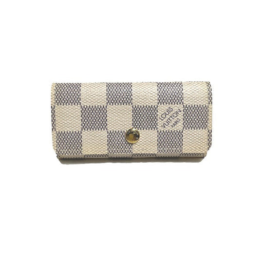 LOUIS VUITTON Key case Key holder  M62630 Damier Azur Canvas Damier Azul Key case for 4 Key holder Damier Azur Multicles4 unisex(Unisex) Used Authentic