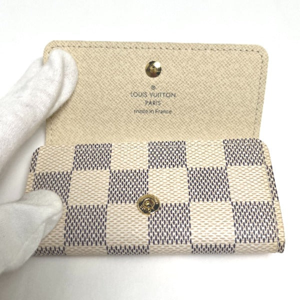 LOUIS VUITTON Key case Key holder  M62630 Damier Azur Canvas Damier Azul Key case for 4 Key holder Damier Azur Multicles4 unisex(Unisex) Used Authentic