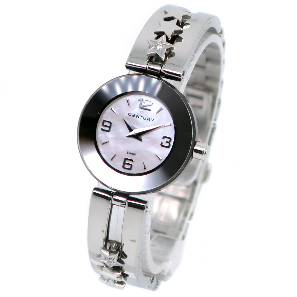 CENTURY Watches Quartz Stainless Steel shell TIME DEM Time gem Pink shell dial Women Used Authentic