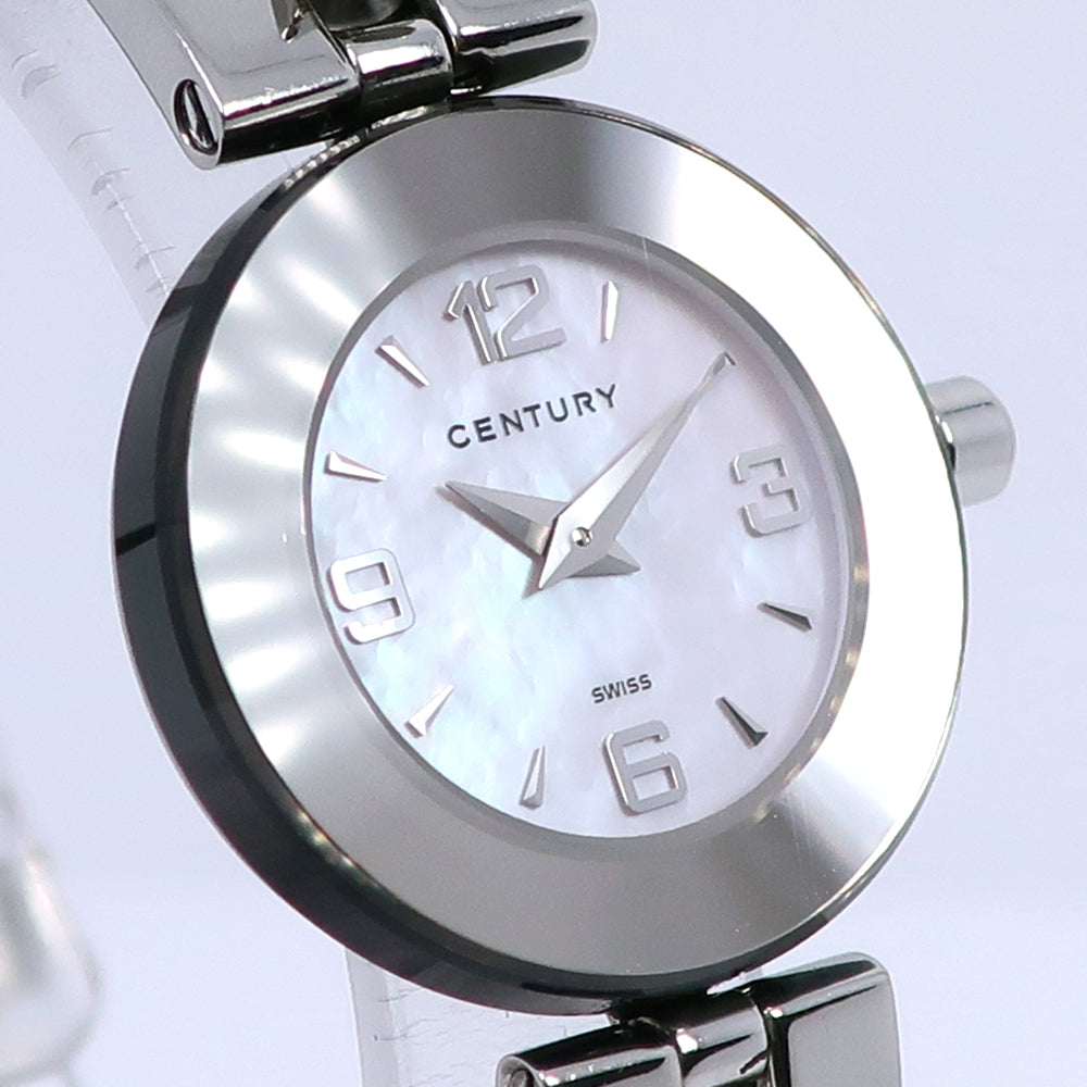 CENTURY Watches Quartz Stainless Steel shell TIME DEM Time gem Pink shell dial Women Used Authentic