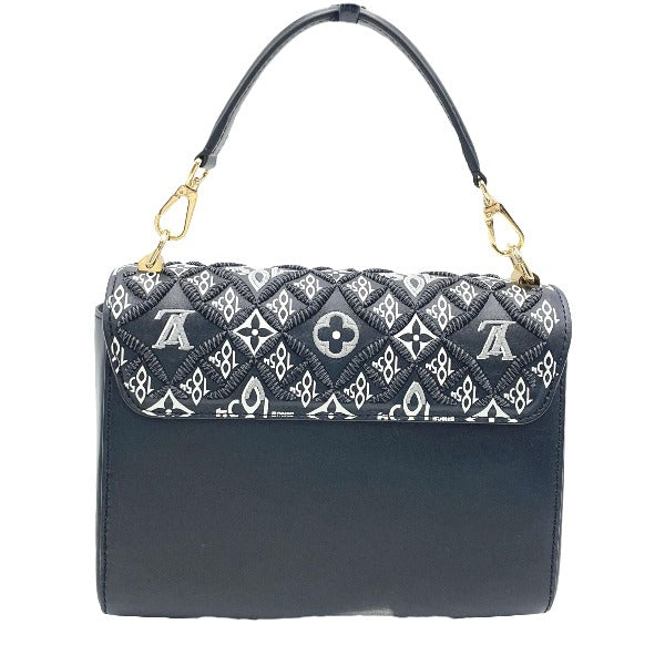 LOUIS VUITTON Shoulder Bag M57442 leather black Since 1854 Twist MM Women Used Authentic
