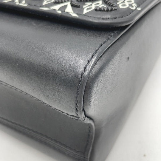 LOUIS VUITTON Shoulder Bag M57442 leather black Since 1854 Twist MM Women Used Authentic