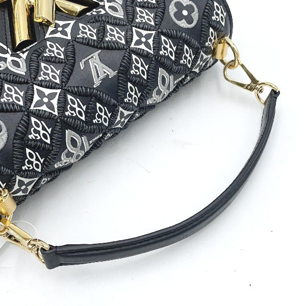 LOUIS VUITTON Shoulder Bag M57442 leather black Since 1854 Twist MM Women Used Authentic
