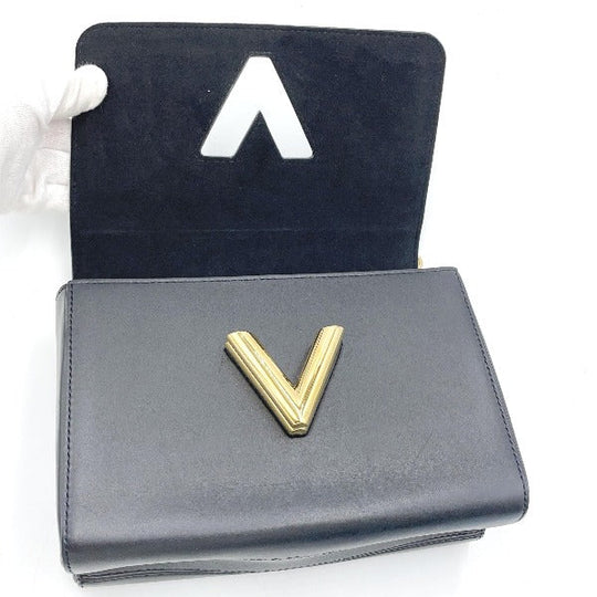 LOUIS VUITTON Shoulder Bag M57442 leather black Since 1854 Twist MM Women Used Authentic