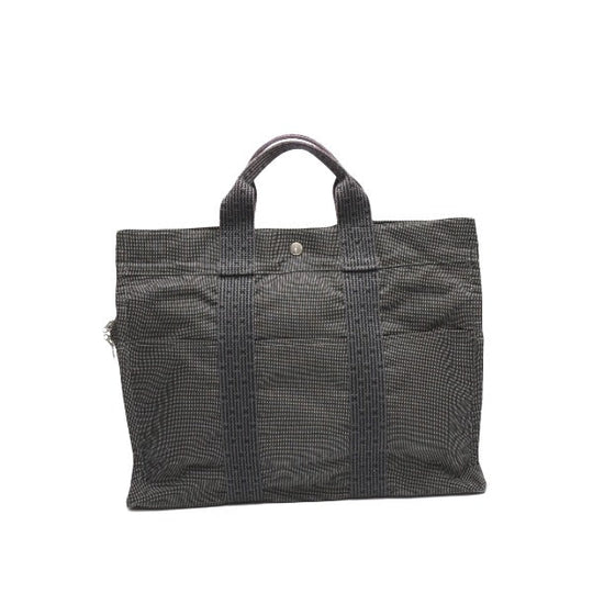 HERMES Tote Bag canvas gray MM Her Line unisex(Unisex) Used Authentic