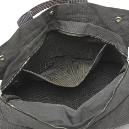 HERMES Tote Bag canvas gray MM Her Line unisex(Unisex) Used Authentic
