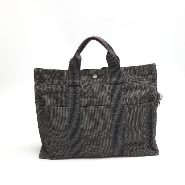 HERMES Tote Bag canvas gray MM Her Line unisex(Unisex) Used Authentic