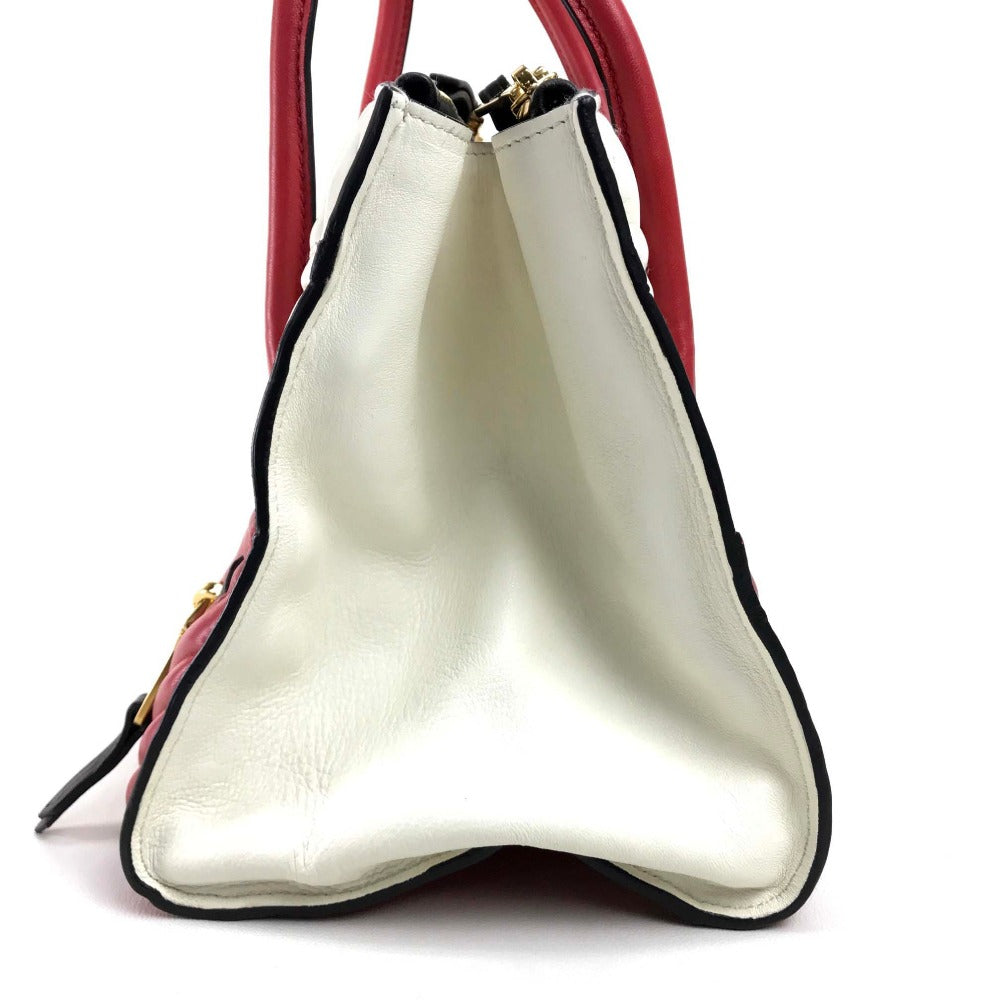 MIUMIU Handbag Nappa leather white Biker Materasse Women Used Authentic