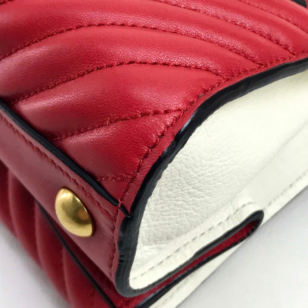 MIUMIU Handbag Nappa leather white Biker Materasse Women Used Authentic