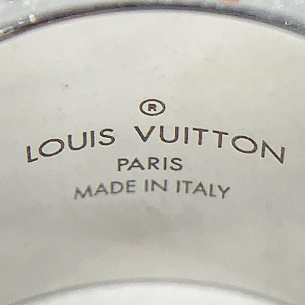 LOUIS VUITTON Ring M62487 metal Silver Monogram signet ring mens M Used Authentic