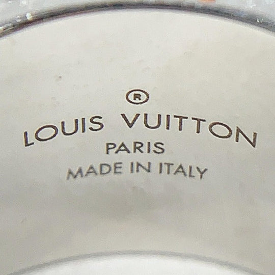 LOUIS VUITTON Ring M62487 metal Silver Monogram signet ring mens M Used Authentic