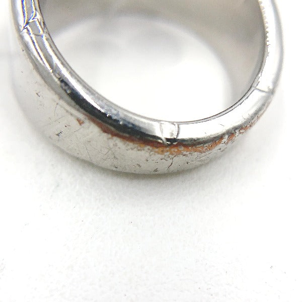 LOUIS VUITTON Ring M62487 metal Silver Monogram signet ring mens M Used Authentic
