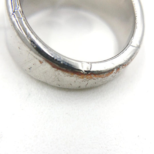 LOUIS VUITTON Ring M62487 metal Silver Monogram signet ring mens M Used Authentic