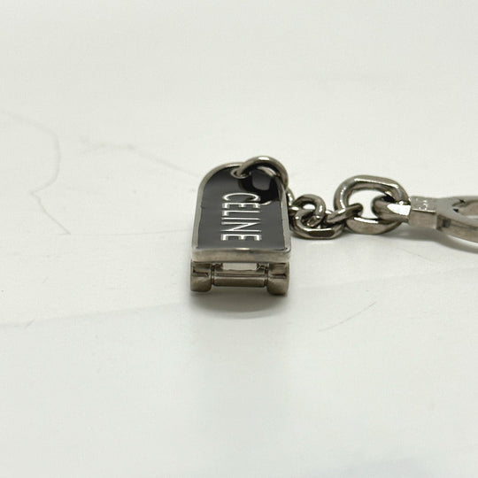 CELINE key ring metal black skateboard mens Used Authentic