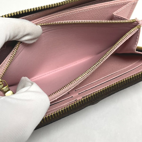 LOUIS VUITTON Long Wallet Purse M41894 Monogram canvas Rose valerine Zip Around Monogram Zippy wallet Women Used Authentic