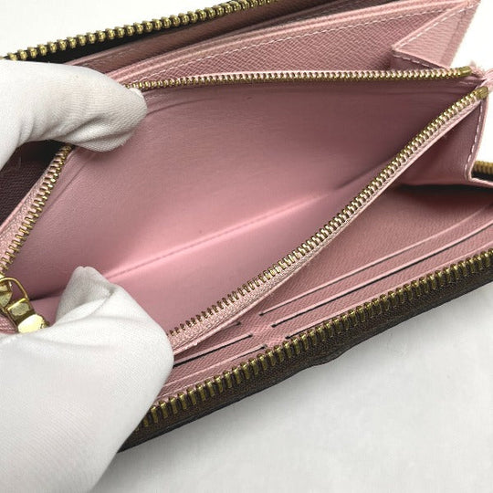 LOUIS VUITTON Long Wallet Purse M41894 Monogram canvas Rose valerine Zip Around Monogram Zippy wallet Women Used Authentic