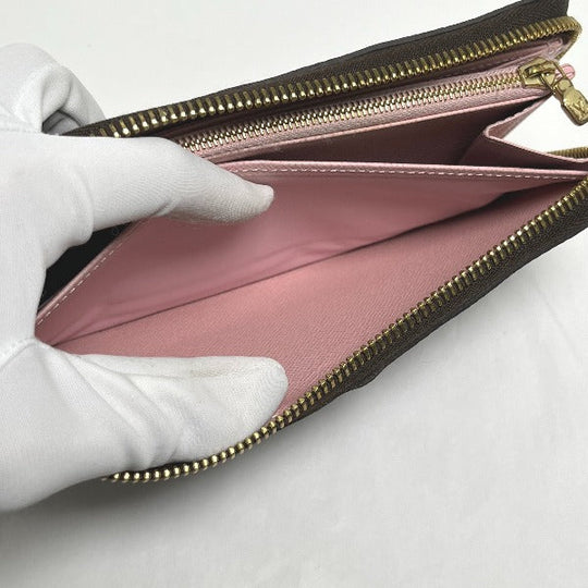 LOUIS VUITTON Long Wallet Purse M41894 Monogram canvas Rose valerine Zip Around Monogram Zippy wallet Women Used Authentic