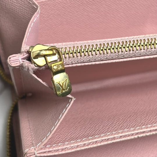 LOUIS VUITTON Long Wallet Purse M41894 Monogram canvas Rose valerine Zip Around Monogram Zippy wallet Women Used Authentic