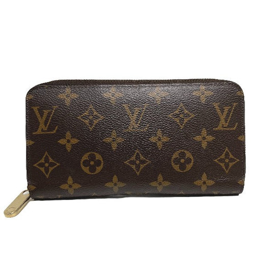 LOUIS VUITTON Long Wallet Purse M41894 Monogram canvas Rose valerine Zip Around Monogram Zippy wallet Women Used Authentic