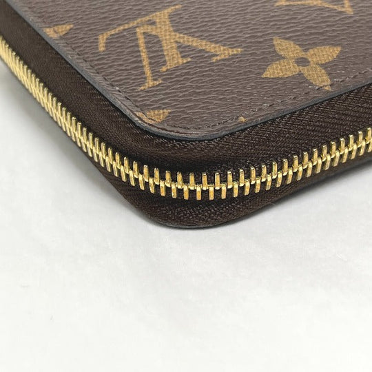 LOUIS VUITTON Long Wallet Purse M41894 Monogram canvas Rose valerine Zip Around Monogram Zippy wallet Women Used Authentic