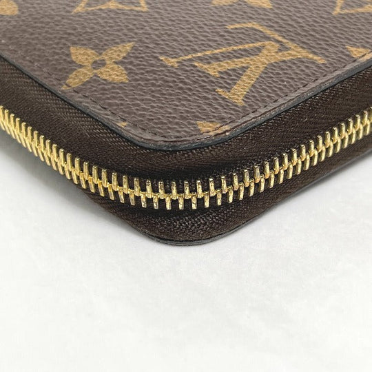 LOUIS VUITTON Long Wallet Purse M41894 Monogram canvas Rose valerine Zip Around Monogram Zippy wallet Women Used Authentic