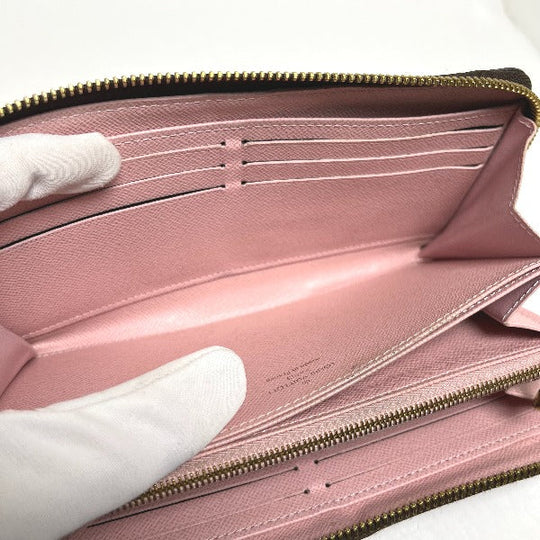 LOUIS VUITTON Long Wallet Purse M41894 Monogram canvas Rose valerine Zip Around Monogram Zippy wallet Women Used Authentic