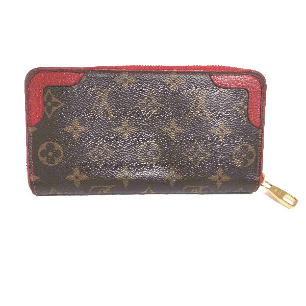 LOUIS VUITTON Long Wallet Purse M61854 Monogram canvas Slys Zippy wallet Monogram Retiro unisex(Unisex) Used Authentic