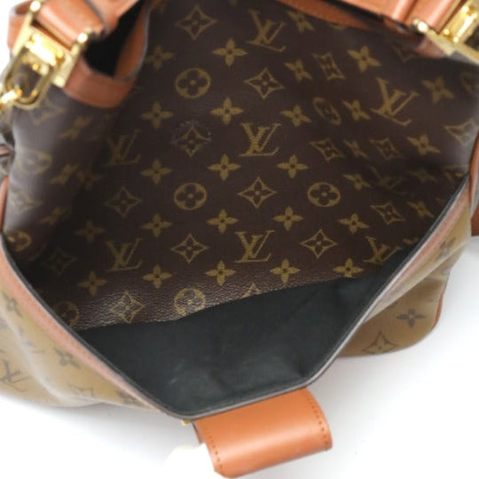 LOUIS VUITTON Shoulder Bag M45195 Monogram canvas Brown Shoulder Bag Monogram reverse Hobo Dauphine MM Women Used Authentic