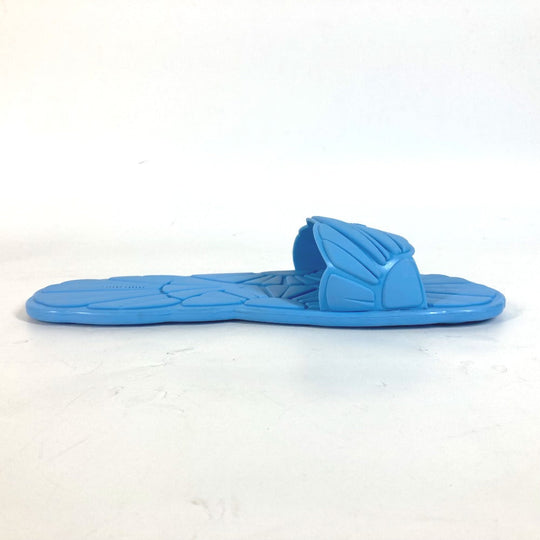 MIUMIU Sandals rubber blue Shoes shoes logo CALZATURE DONNA Women 38 Used Authentic