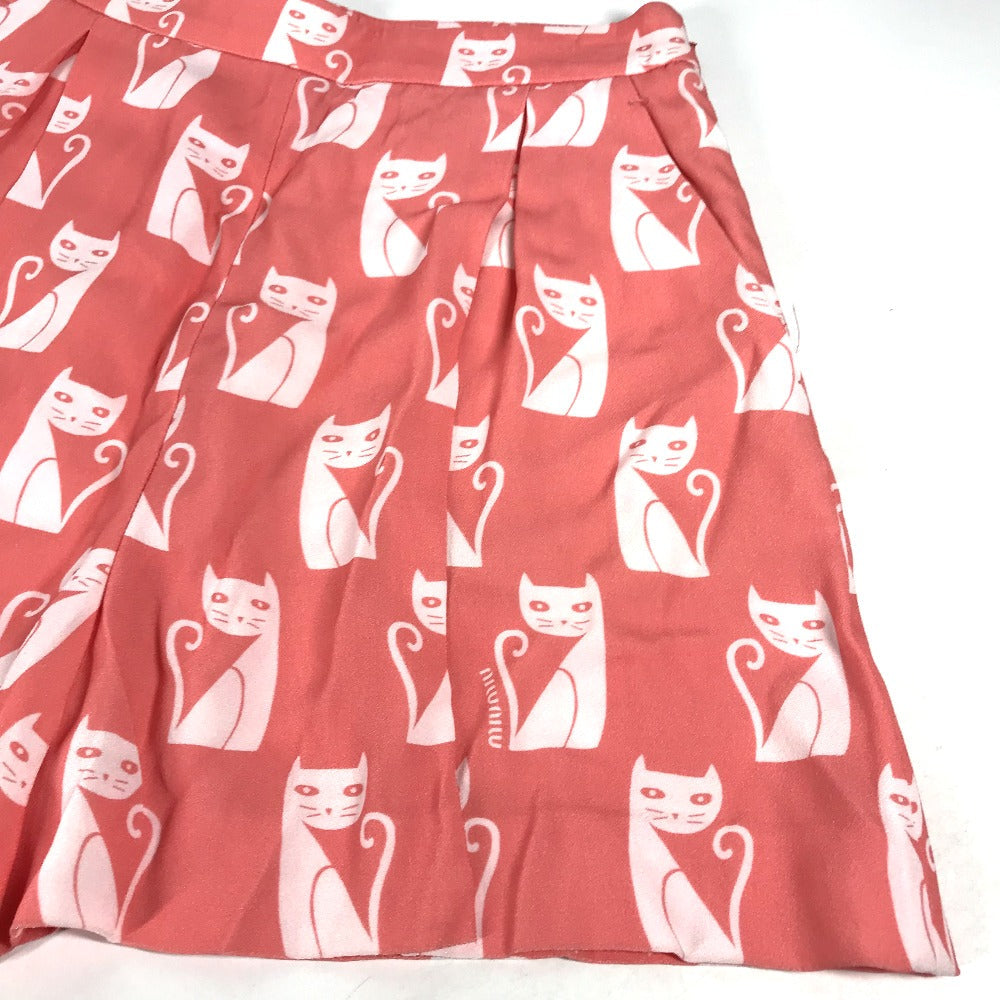 MIUMIU Shorts MP1012 Viscose pink By color Cat cat animal 36