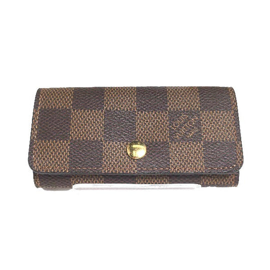 LOUIS VUITTON Key case Key holder  N62631 Damier canvas Brown Key case for 4 Key holder Damier Multicles4 unisex(Unisex) Used Authentic