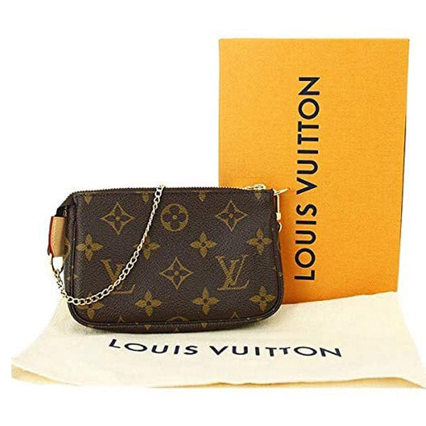 LOUIS VUITTON Pouch M58009 Monogram canvas Brown Mini accessories pouch Monogram Mini Pochette Accessoires Women Used Authentic
