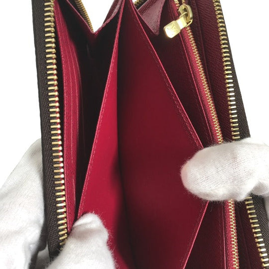 LOUIS VUITTON Long Wallet Purse M41895 Monogram canvas Fuchsia Zip Around Monogram Zippy wallet unisex(Unisex) Used Authentic