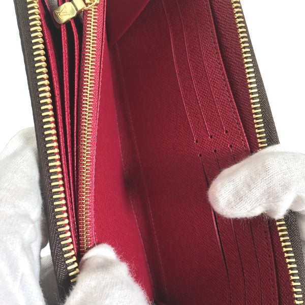 LOUIS VUITTON Long Wallet Purse M41895 Monogram canvas Fuchsia Zip Around Monogram Zippy wallet unisex(Unisex) Used Authentic