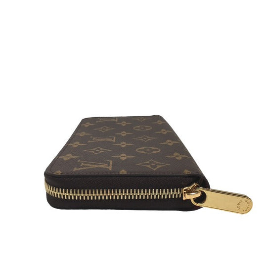 LOUIS VUITTON Long Wallet Purse M41895 Monogram canvas Fuchsia Zip Around Monogram Zippy wallet unisex(Unisex) Used Authentic