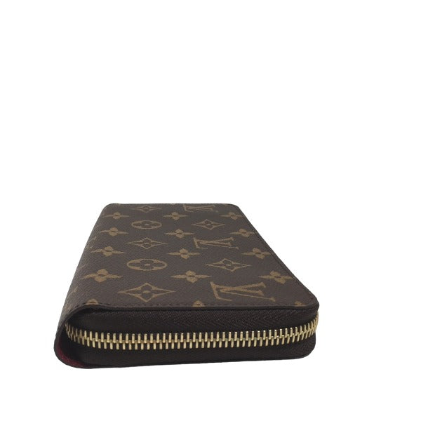 LOUIS VUITTON Long Wallet Purse M41895 Monogram canvas Fuchsia Zip Around Monogram Zippy wallet unisex(Unisex) Used Authentic