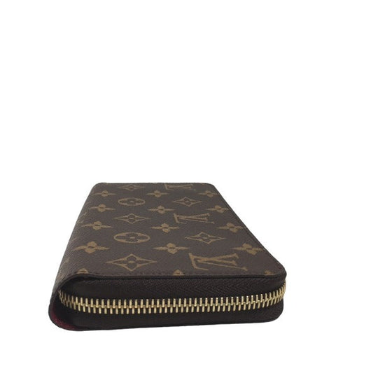 LOUIS VUITTON Long Wallet Purse M41895 Monogram canvas Fuchsia Zip Around Monogram Zippy wallet unisex(Unisex) Used Authentic