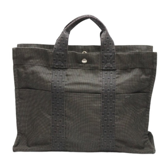 HERMES Tote Bag canvas gray Tote Bag Business bag Her LineTote MM unisex(Unisex) Used Authentic
